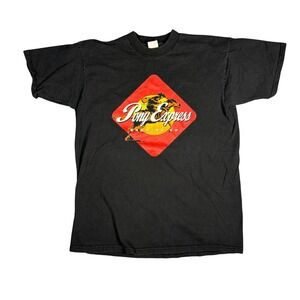 Vintage Pony Express Brewing Co Black T Shirt Graphic Tee Large